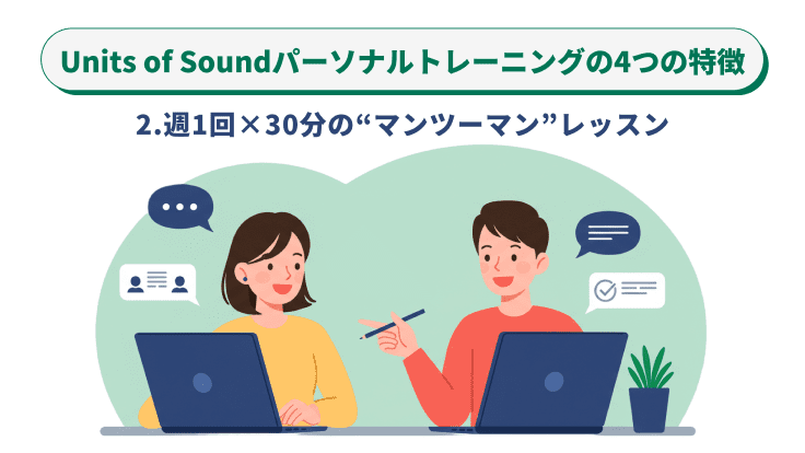 週1回×30分の“マンツーマン”レッスン