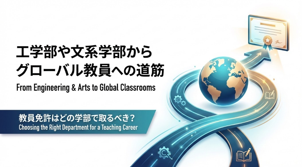 教員免許はどの学部で取るべき？工学部や文系学部からグローバル教員への道筋