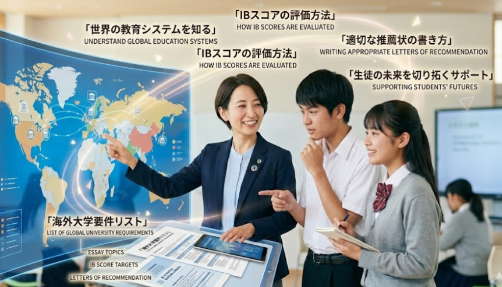 海外大学進学を希望する生徒に自信を持ってアドバイスできる強み
