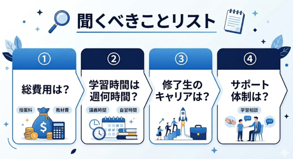 不安を解消 相談会で絶対に聞くべきこと