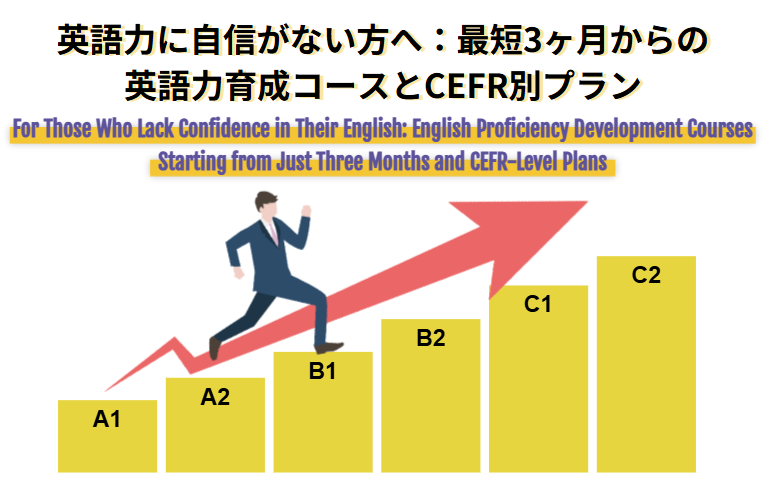英語力に自信がない方へ：最短3ヶ月からの英語力育成コースとCEFR別プラン
