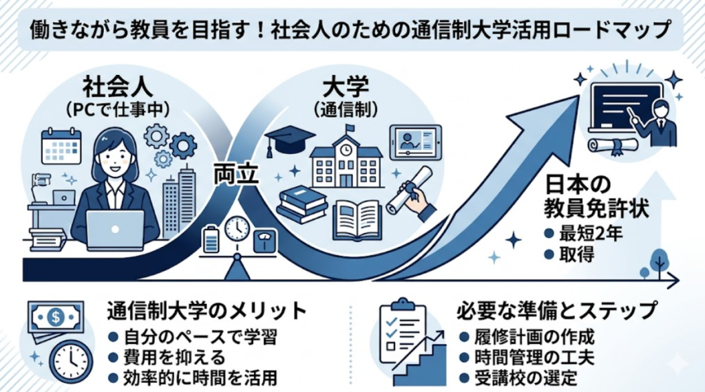 [免許なしの方] 働きながら資格を取得する「取り方」 通信制大学が最短ルート
