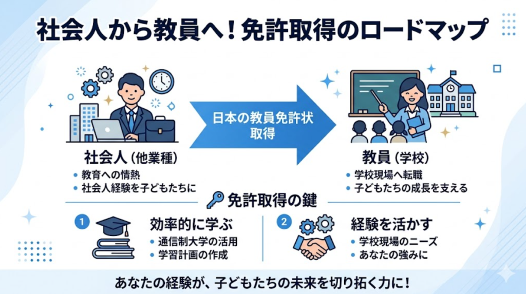 [ルート1] 他業種から教員へ 日本の教員免許を取得する道
