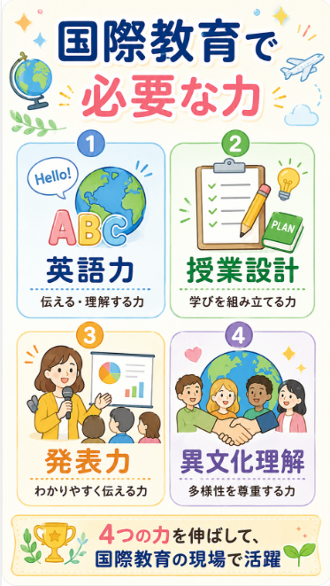 英語力と国際教育スキルを伸ばす必要性を確認する