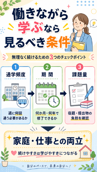 日本国内で働きながら現実的に学びたい人に向く資格