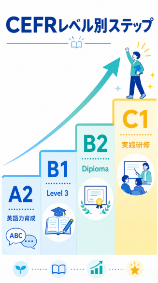 国際教育資格に関心がある人はCEFR別の学習ルートを確認する
