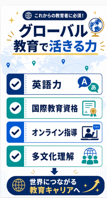 海外オンラインスクールやインターナショナル教育に関わりたい人は英語教育や国際教育資格が向いている
