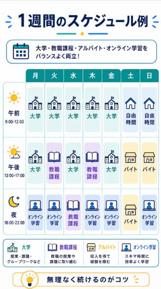 オンライン受講で大学や仕事と両立しながら準備できる
