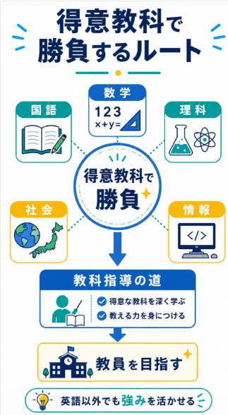 英語以外の教科の教員免許を取得する
