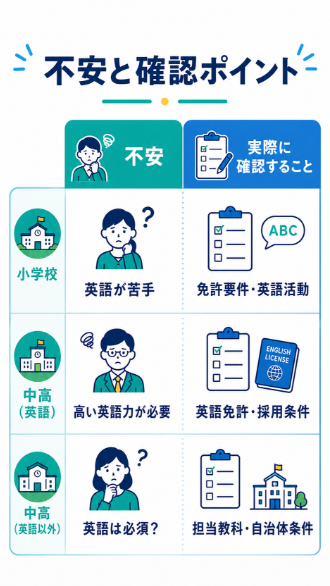 英語が苦手だと教員資格を取れないのではないか
