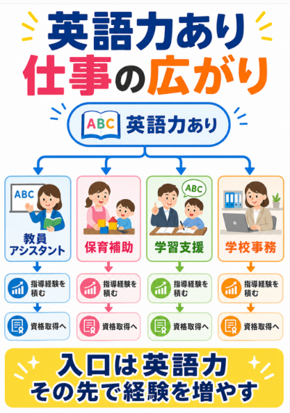 英語力はあるが教員免許や指導経験がない場合
