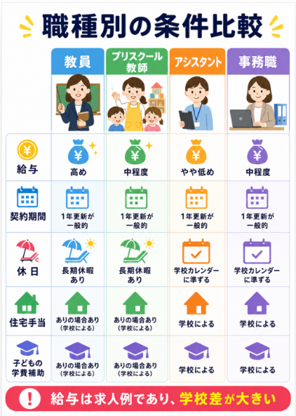 教員 保育士 スタッフの年収と待遇の目安