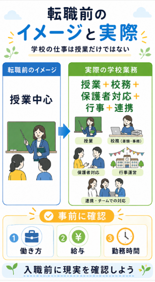 社会人から教員になった体験談から転職後のギャップと対策を知る