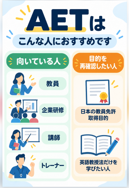AET資格が向いている人と向いていない人
