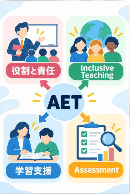 AET資格では教育や研修のどのようなことを学ぶのか
